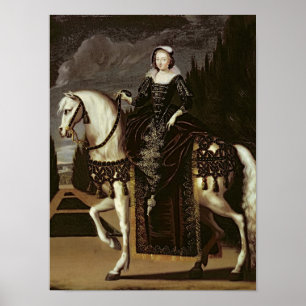 Equestrian Portrait of Marie de Medici Poster