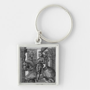Equestrian portrait of Maximilian I c.1508 Key Ring