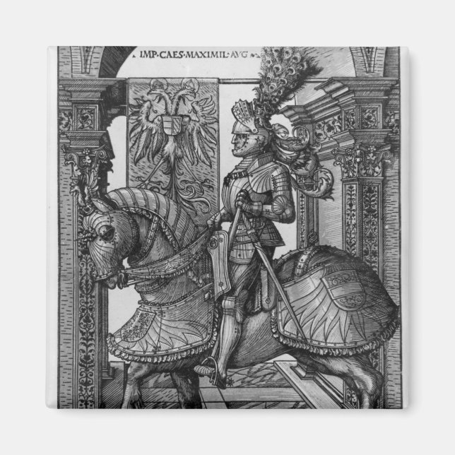 Equestrian portrait of Maximilian I  c.1508 Magnet (Front)