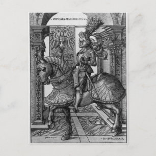 Equestrian portrait of Maximilian I c.1508 Postcard