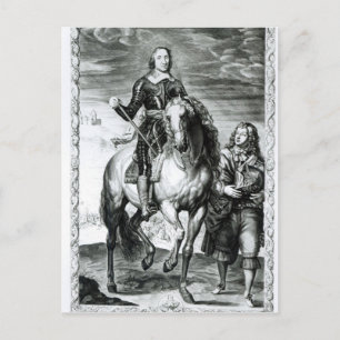 Equestrian portrait of Oliver Cromwell Postcard