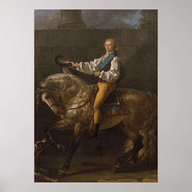 Equestrian Portrait of Stanisław Poster (Front)
