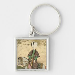 Equestrian portrait of Sultan Osman II 1618 Key Ring