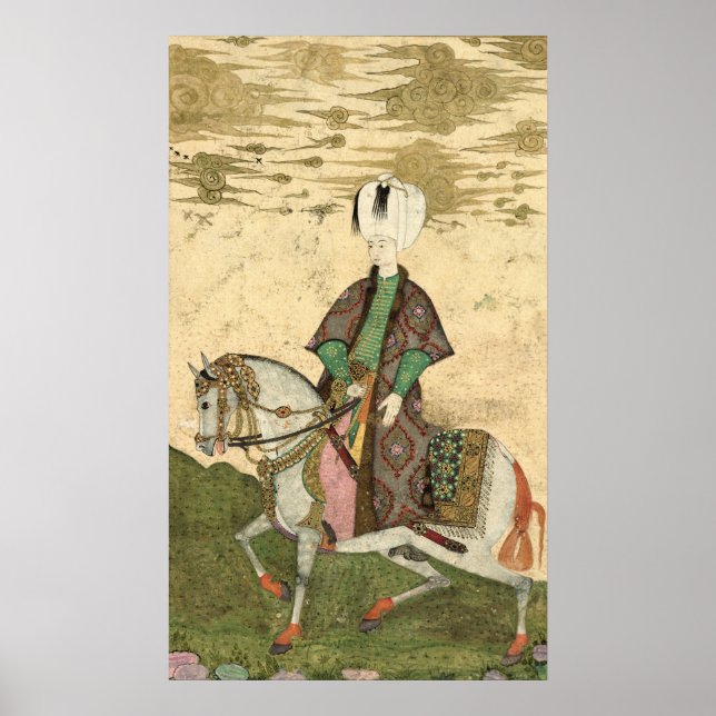 Equestrian portrait of Sultan Osman II  1618 Poster (Front)