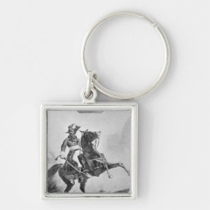 Equestrian portrait of Thomas Alexandre Key Ring