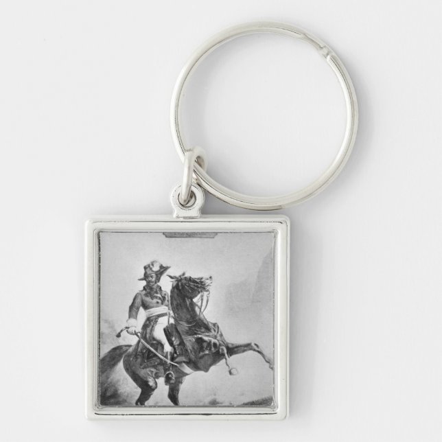 Equestrian portrait of Thomas Alexandre Key Ring (Front)