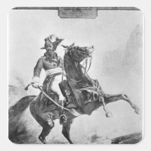 Equestrian portrait of Thomas Alexandre Square Sticker