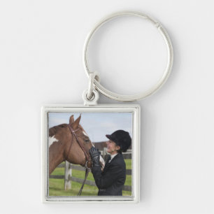 Equestrian rider key ring