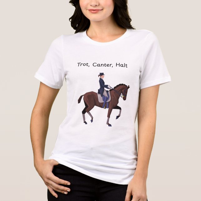 Equestrian rider Tri-Blend shirt (Front)