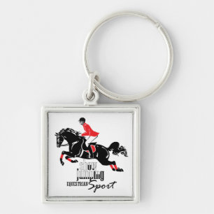 equestrian show jumping key ring