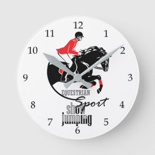 equestrian show jumping round clock
