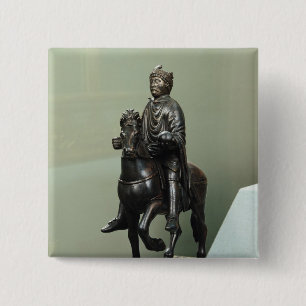Equestrian statue of Charlemagne 15 Cm Square Badge