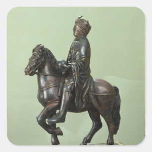Equestrian statue of Charlemagne 2 Square Sticker