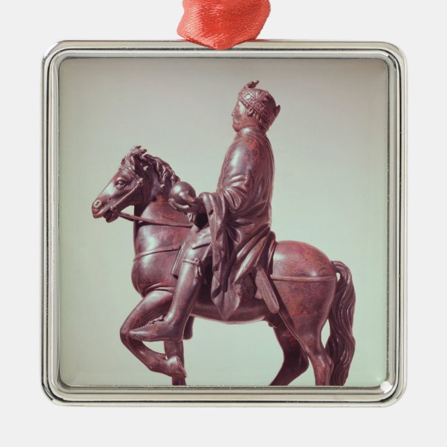 Equestrian statue of Charlemagne Metal Tree Decoration (Front)