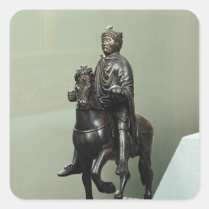 Equestrian statue of Charlemagne Square Sticker