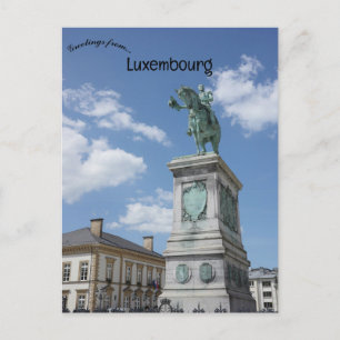Equestrian Statue of William ll Luxembourg Postcard