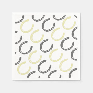 Equestrian Themed Horse Shoes Pattern Napkin