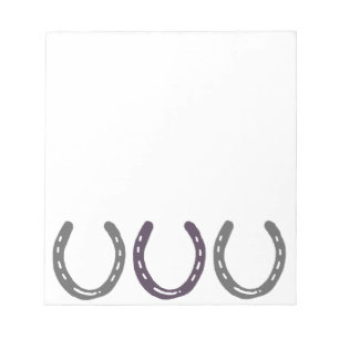 Equestrian Themed Horse Shoes Pattern Notepad