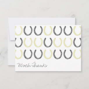 Equestrian Themed Horse Shoes Thank You
