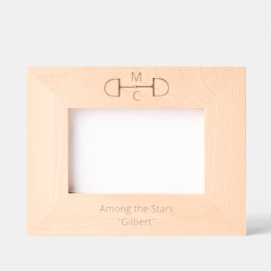 Equestrian Two Letter Snaffle Bit Monogram  Etched Frames