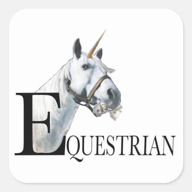 equestrian unicorn side eye stickers (Front)