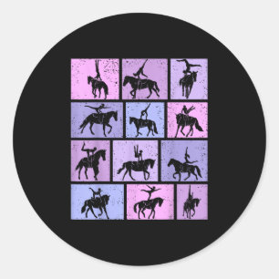Equestrian Vaulting Horse Vaulter Girls Womens  Classic Round Sticker