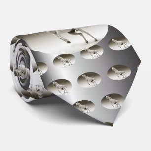 Equestrian White Mare Horse Tie