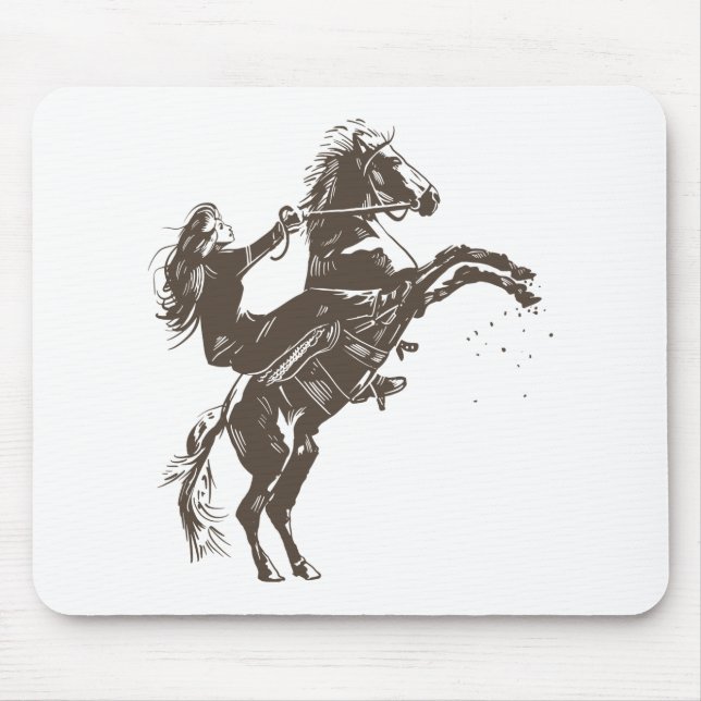 Equestrian Woman Mouse Pad (Front)