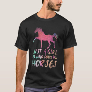 Equestrian Women Riding Hobby Just A Girl Who Love T-Shirt