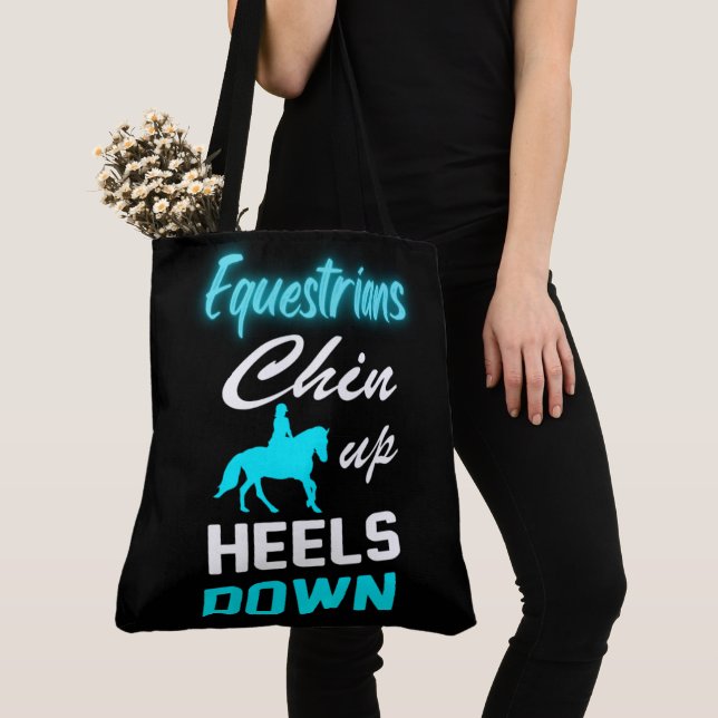 Equestrians Chin Up Heels Down   Tote Bag (Close Up)