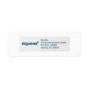 Equifax Identity‑theft or fraud‑related disputes Return Address Label