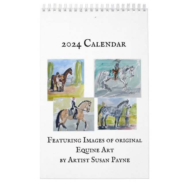 Equine Art S. Payne Single Page Calendar (Cover)