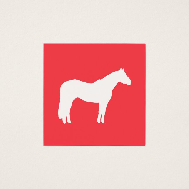 Equine Business Card Red Professional Looking  (Front)