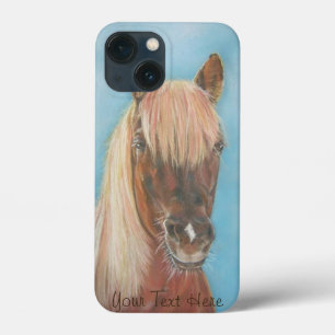 equine chestnut mare with blonde mane brown horse iPhone 13 mini case