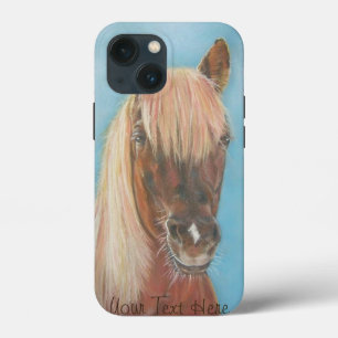 equine chestnut mare with blonde mane brown horse iPhone 13 mini case