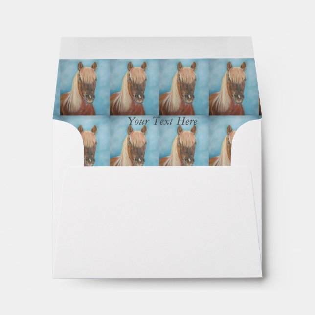 equine chestnut mare with blonde mane horse envelopes (Back (Bottom))
