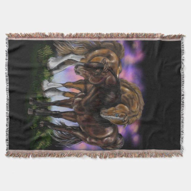 Equine Devotion Throw Blanket (Front)