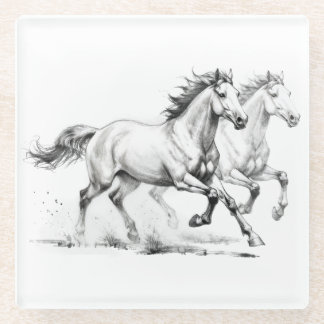 Equine Elegance Glass Coaster