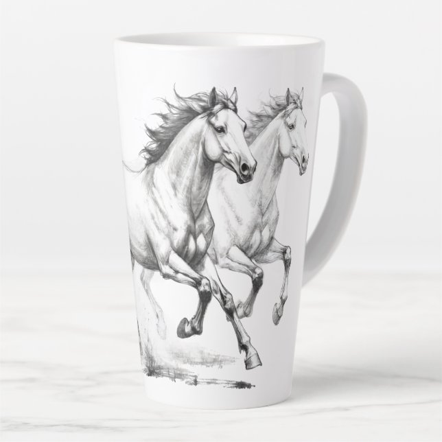 Equine Elegance Latte Mug (Right Angle)