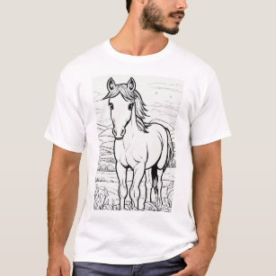 Equine Elegance:simple Horse T-Shirt Designs