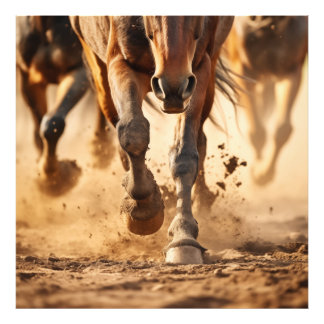 Equine Exodus Running Horses Photorealistic Artwor Photo Print