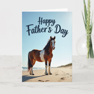 Equine Fathers Day Ocean Card