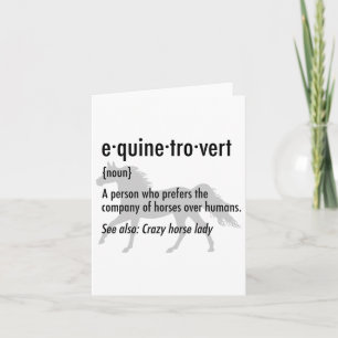 Equine Introvert Funny Horse Lover Gift Shirt Card