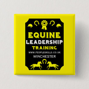 Equine leadership Training 15 Cm Square Badge
