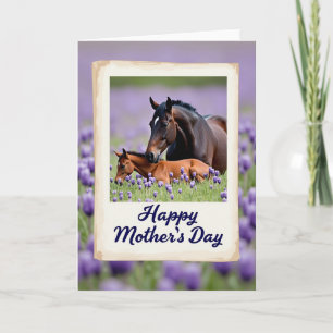 Equine Mothers Day Meadow Card