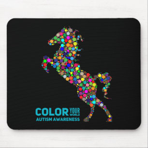 Equine Therapy Autism Awareness Horse Gift Mouse Pad