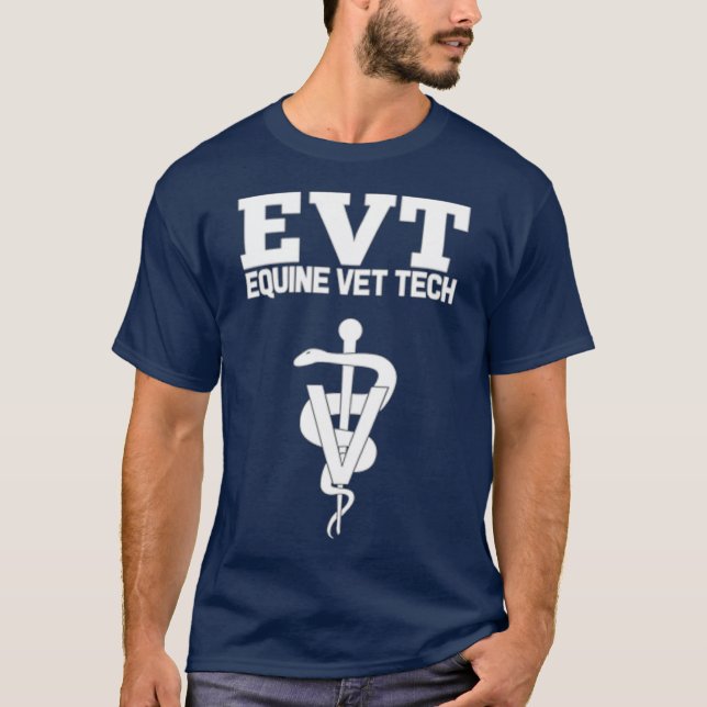 Equine Vet Tech Veterinary Medicine EVT T-Shirt (Front)