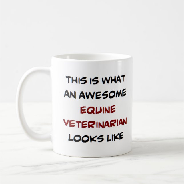 equine veterinarian, awesome coffee mug (Left)