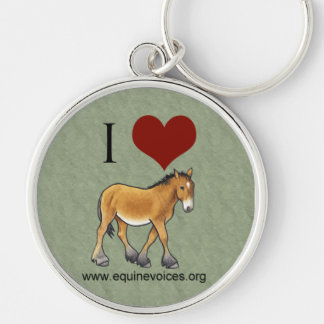 Equine Voices I Love Gulliver Green Keychain