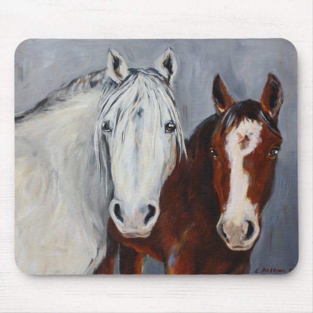 Equine Voices Mystic and Wyatt Mouse Pad (Front)